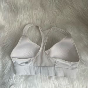 White Lululemon supportive sports bra